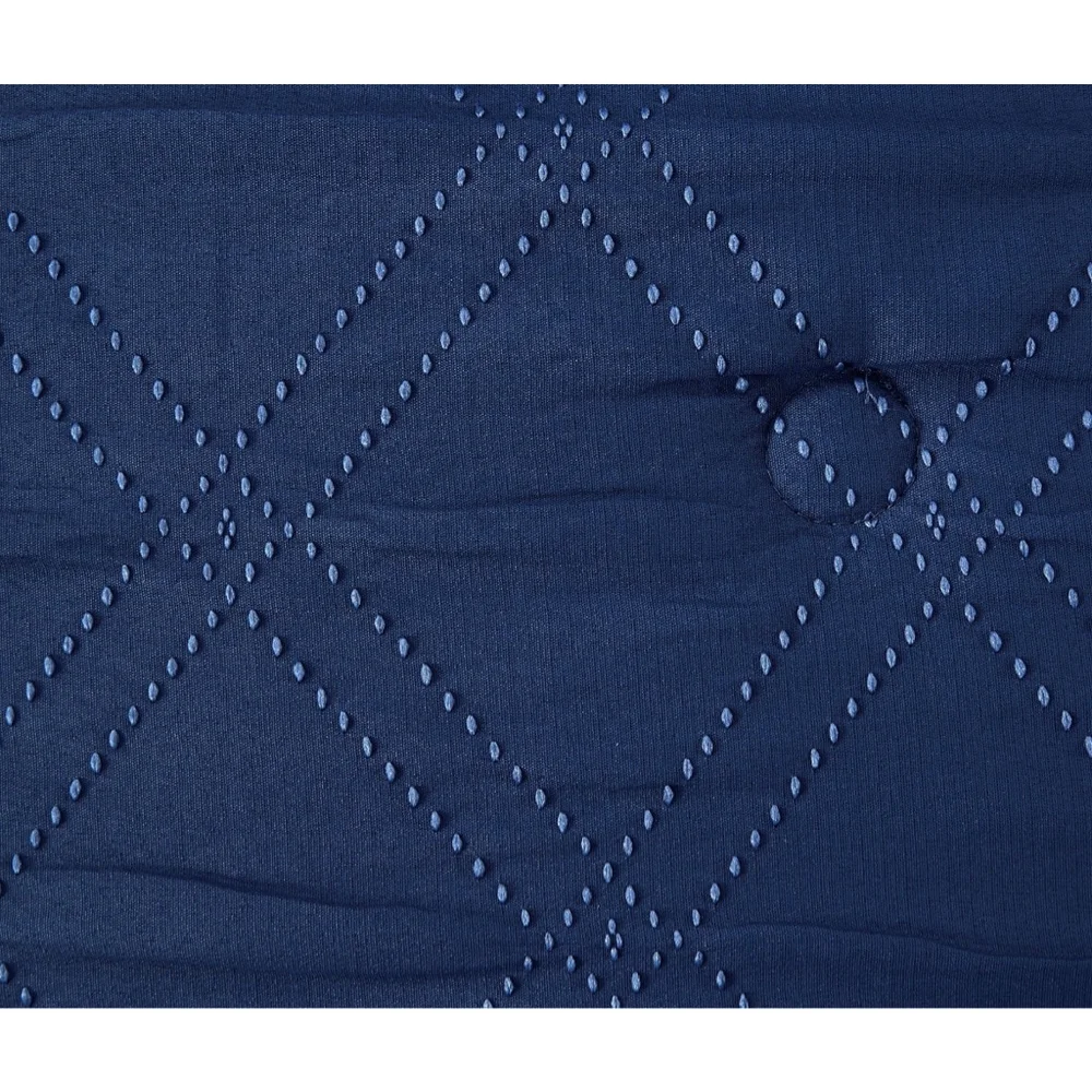 NEW Mainstays Full/Queen Navy Blue & Light Blue 5-Piece Comforter Set
